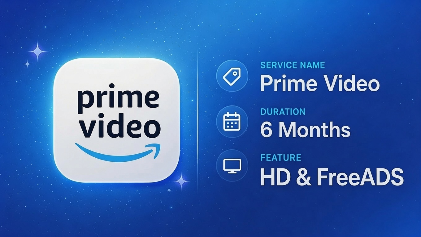 Prime Video - 6 Months  𝟹̶𝟶̶$̶