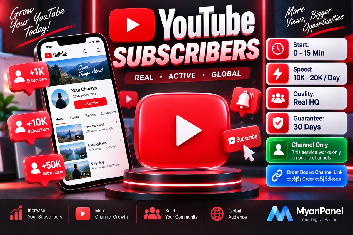 Youtube 1000 Subscriber {For Monetization Approval} - Lifetime (Refill)