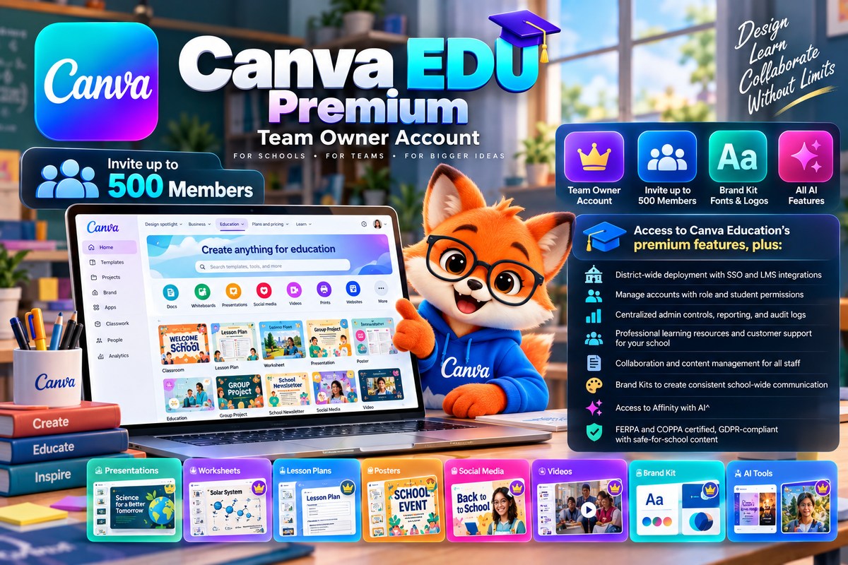 Canva Team Owner Account - Lifetime or 3 years